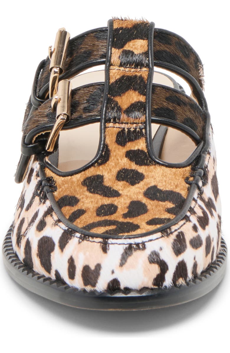Dolce Vita Haydee Double Buckle Mary Jane Mule, Alternate, color, Leopard Multi Calf Hair