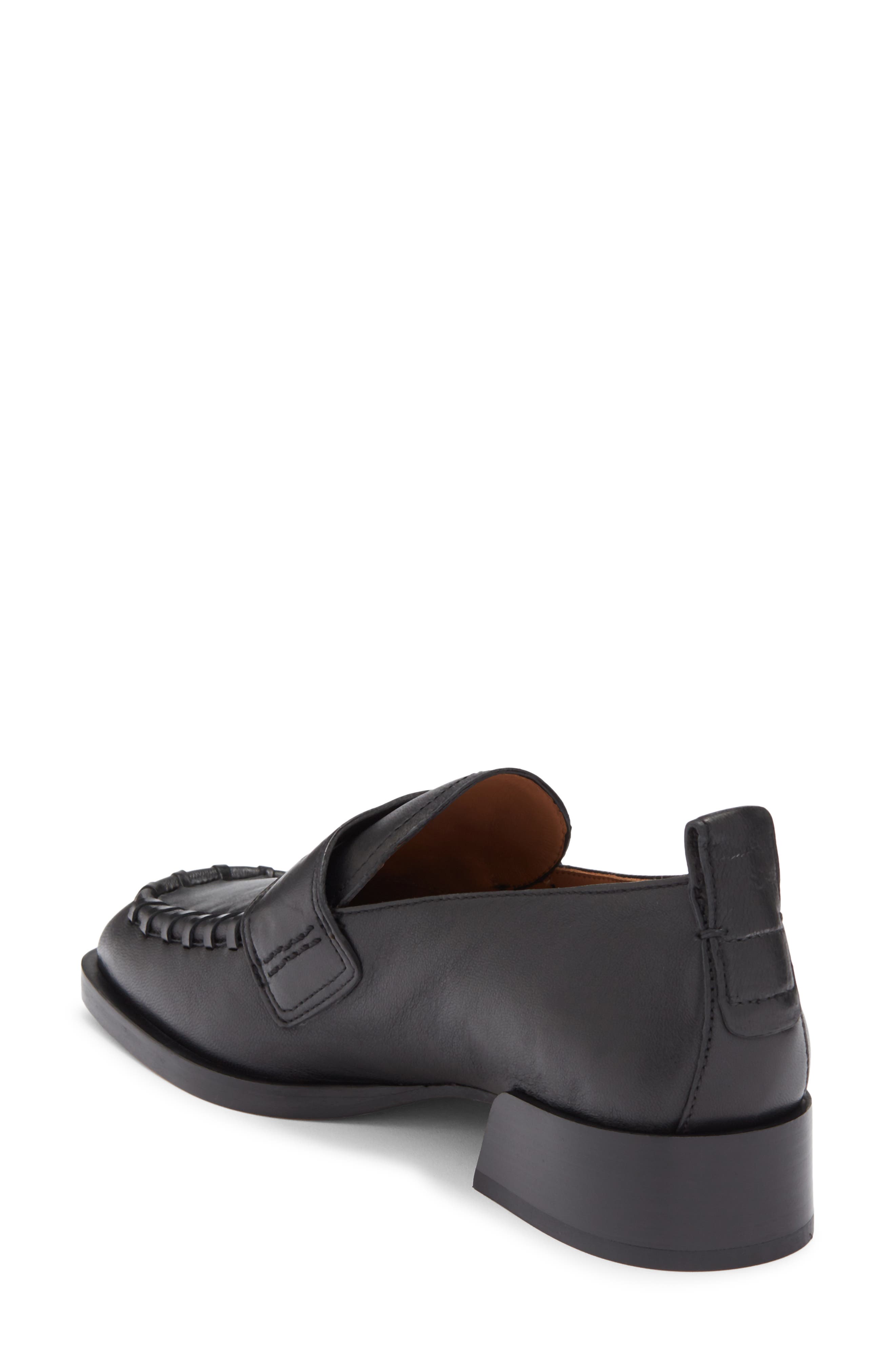 LABUCQ George Whipstitch Penny Loafer, Alternate, color, Black