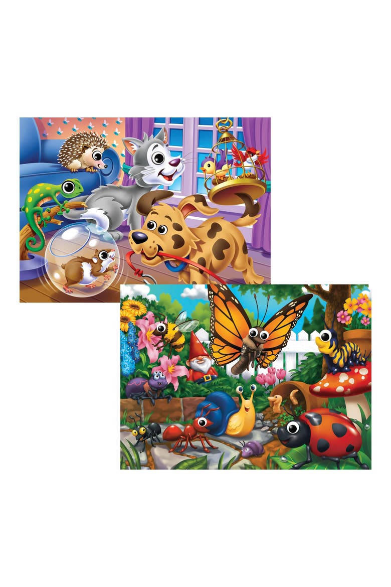 Pets and Garden Bugs 48-Piece Googly Eyes Puzzles, Main, color, Multicolored