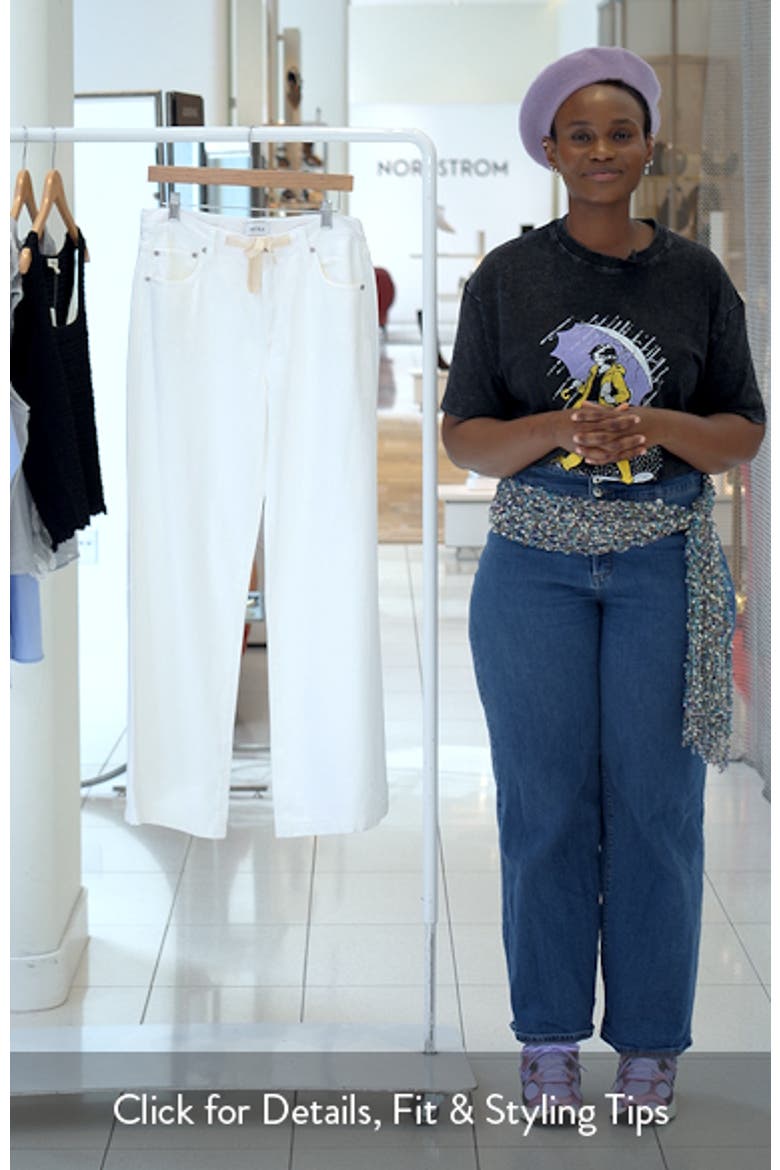 Jadyn Drawstring Mid Rise Palazzo Jeans (Women) | Nordstrom