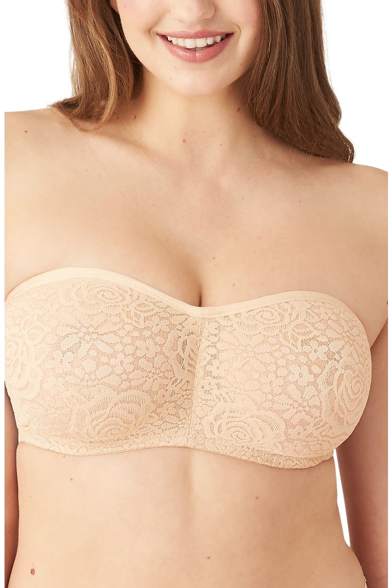 Halo Lace Underwire Strapless Bra, Main, color, NATURALLY NUDE