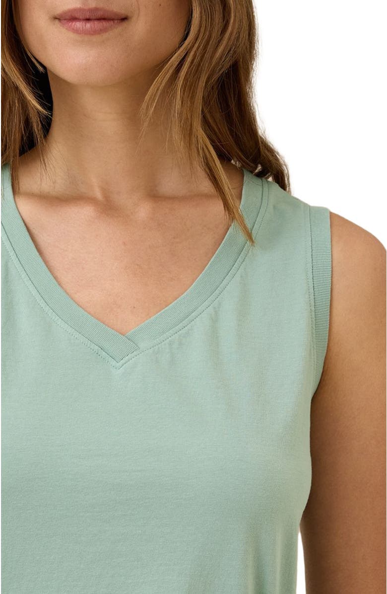 Pact Organic Cotton Softspun V-Neck Tank, Alternate, color, Agave Green