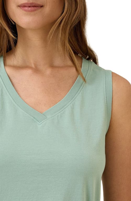 Pact Organic Cotton Softspun V-neck Tank In Green
