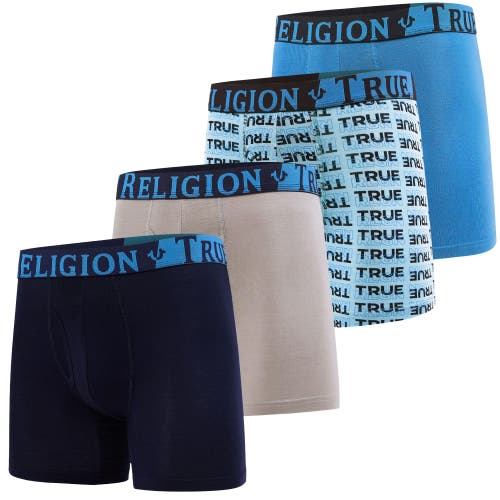 True Religion Boxer Briefs Stretch Underwear Pack Of 4 In Multi
