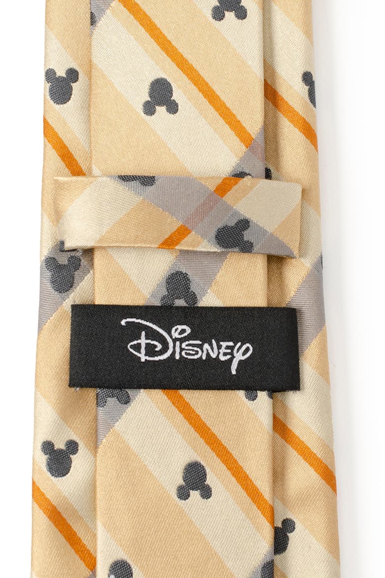 x Disney Mickey Tan Plaid Silk Tie, Alternate, color, TAN