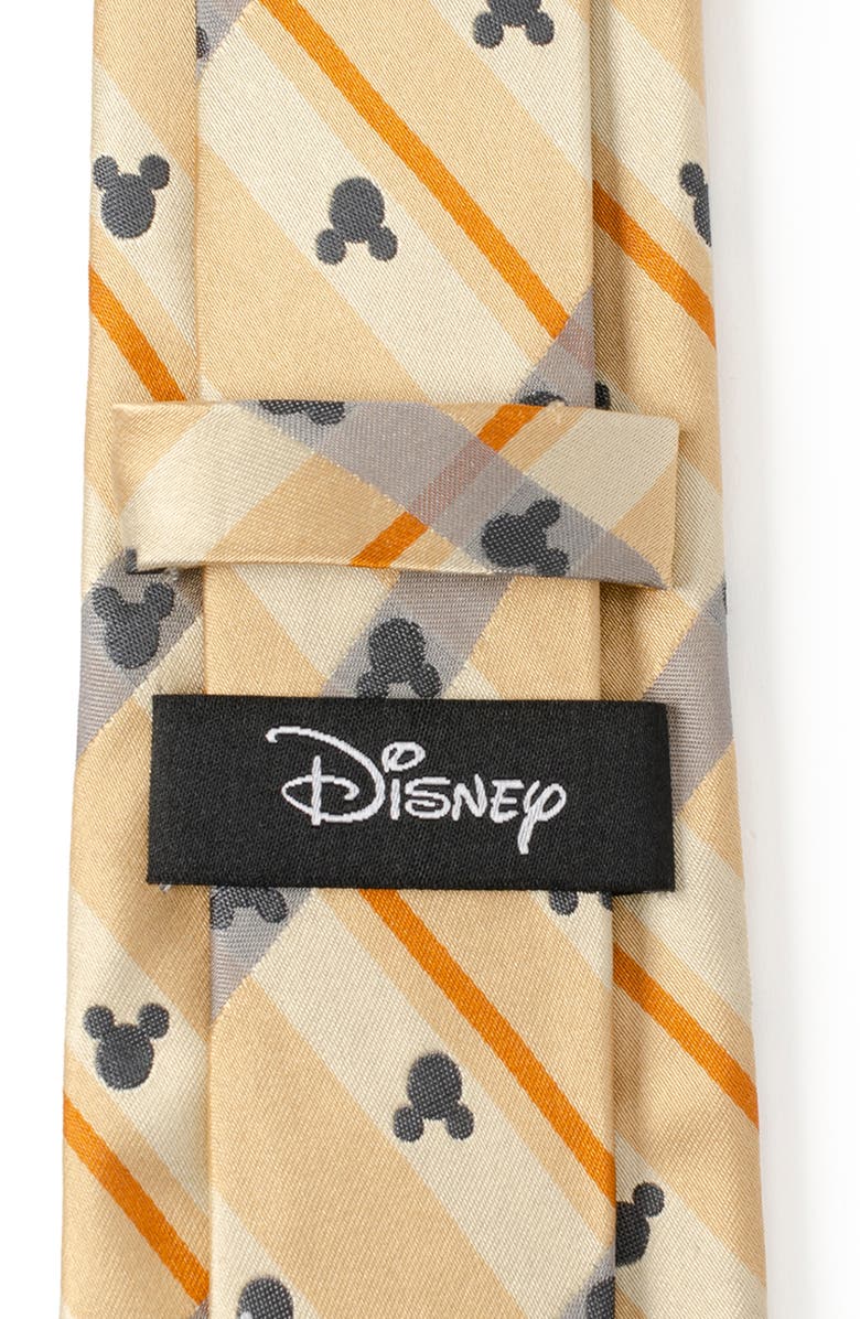 Cufflinks, Inc. x Disney Mickey Tan Plaid Silk Tie, Alternate, color, Tan