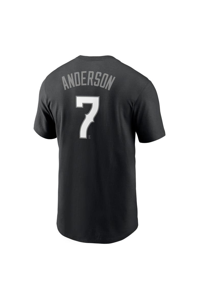 Men's Nike Tim Anderson Black Chicago White Sox City Connect Name & Number T-Shirt, Alternate, color, Black