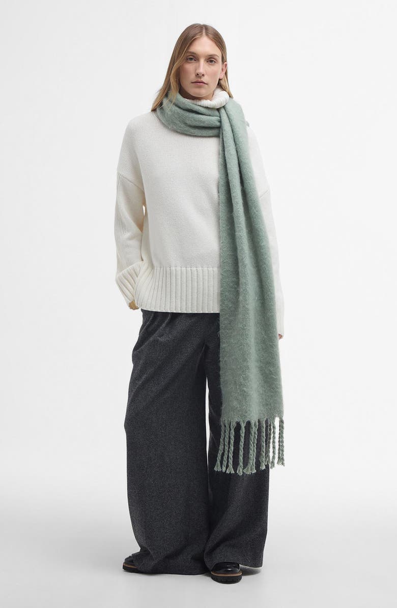 Barbour Josephine Cotton & Wool Blend Sweater, Alternate, color, Cloud