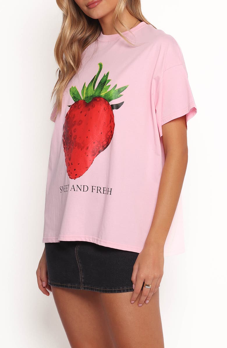 Petal & Pup Cerise Strawberry Graphic T-Shirt, Alternate, color, Strawberry