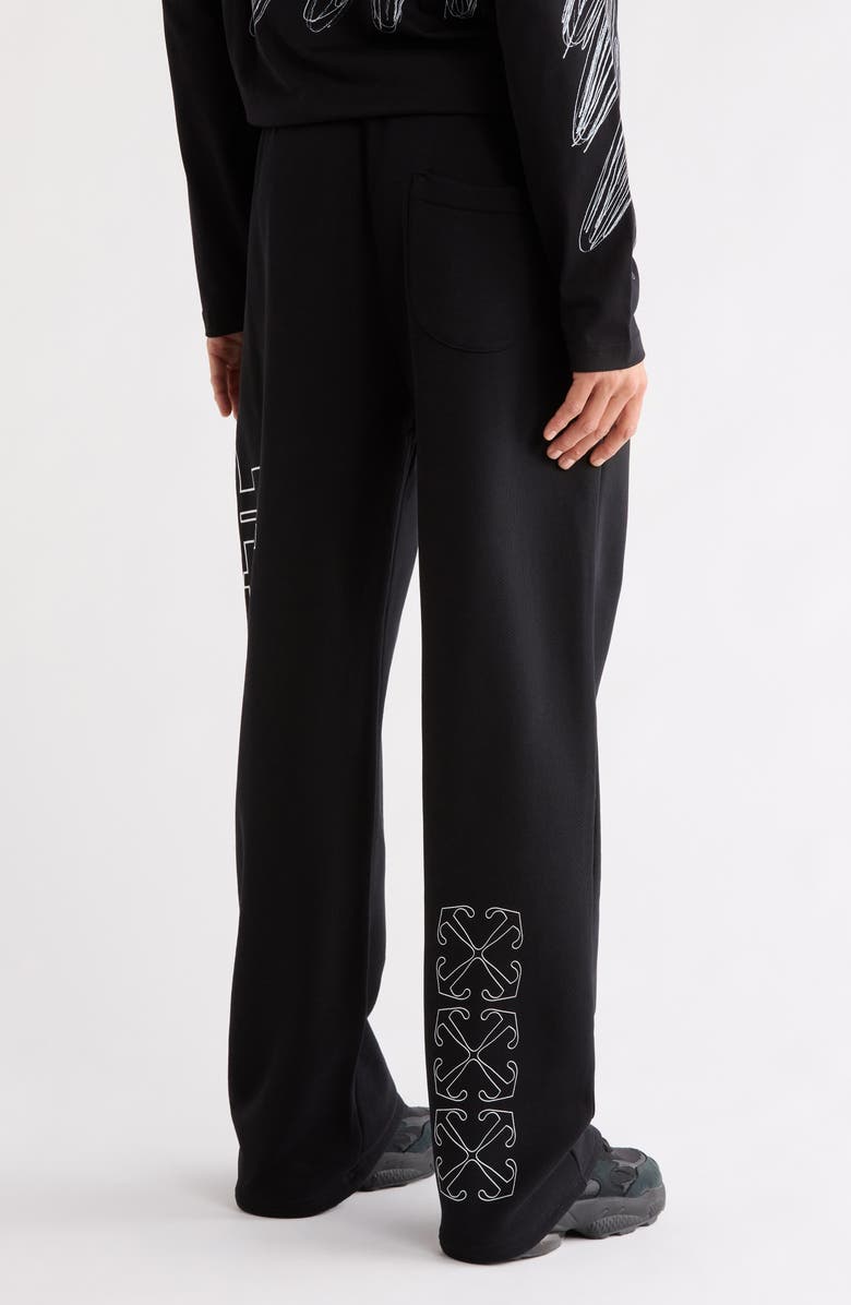 Off-White Outline Arrow Sweatpants, Alternate, color, Black-White