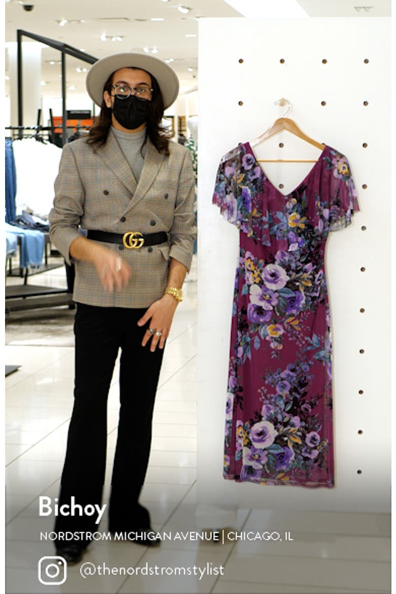 Flutter Sleeve V-Neck Midi Dress video