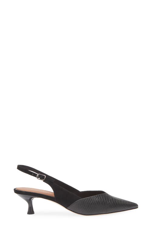 DONALD PLINER DONALD PLINER SODASHI SNAKESKIN EMBOSSED POINTED TOE SLINGBACK PUMP