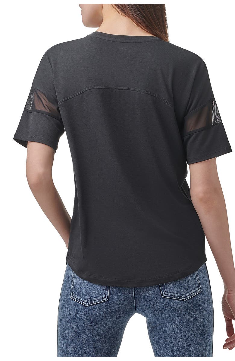Marc New York Performance Mesh Detail Varsity Short Sleeve T-Shirt, Alternate, color, 