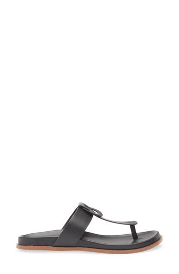 Korks Audie Thong Sandal In Black