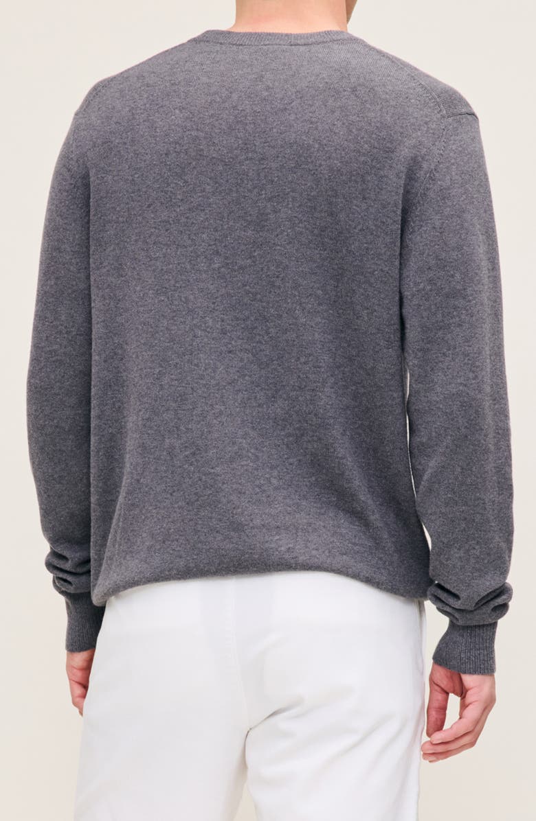 DL1961 Cotton & Cashmere Crewneck Sweater, Alternate, color, Charcoal Grey