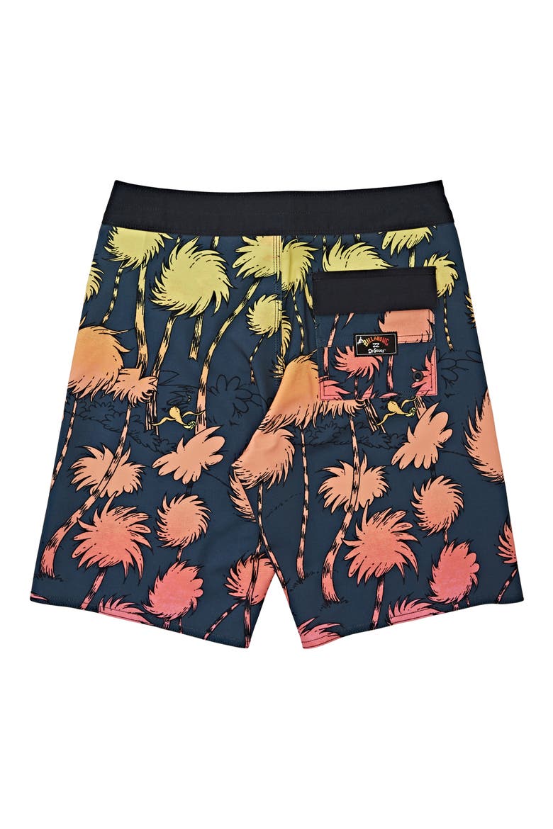 x Dr. Seuss The Lorax Sundays Pro Board Shorts, Alternate, color, CHARCOAL
