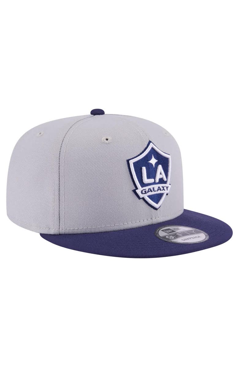 New Era Men's New Era Gray LA Galaxy Color Pack Two-Tone 9FIFTY Snapback Hat, Alternate, color, Gray
