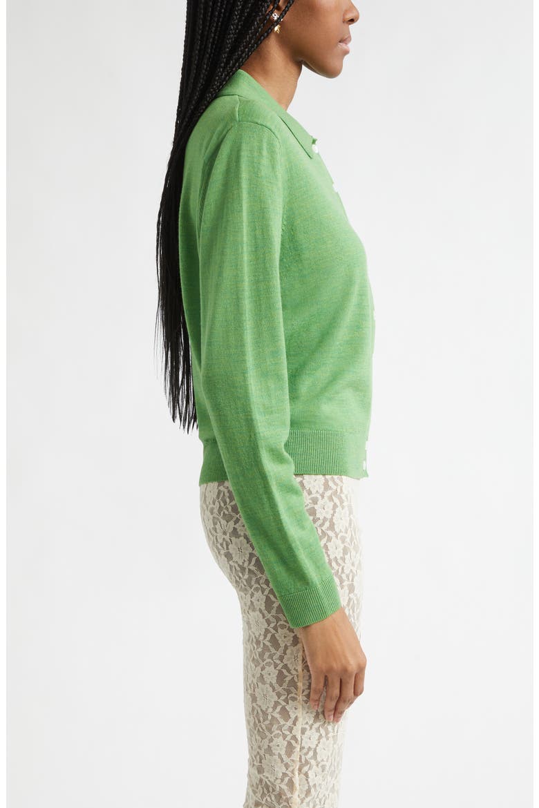 Ley Merino Wool Cardigan, Alternate, color, HEATHER GREEN