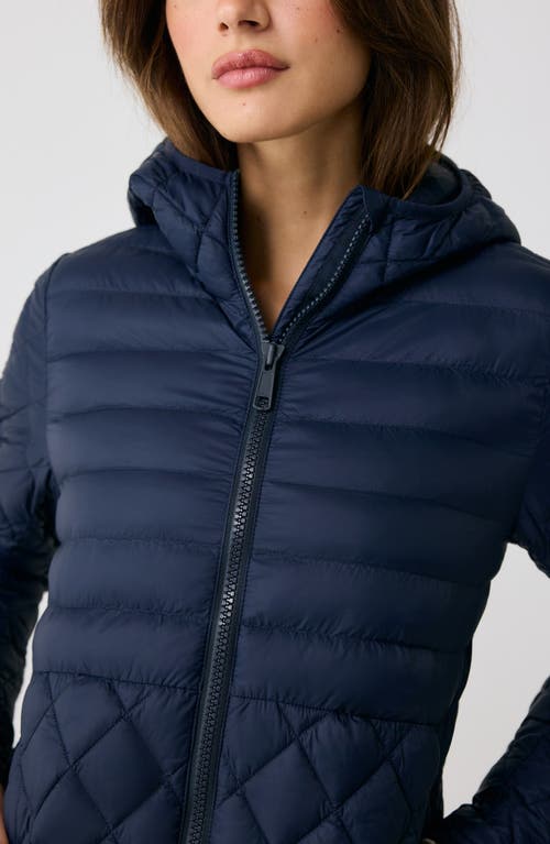 Lole The Base Packable Insulated Hooded Jacket In Blue