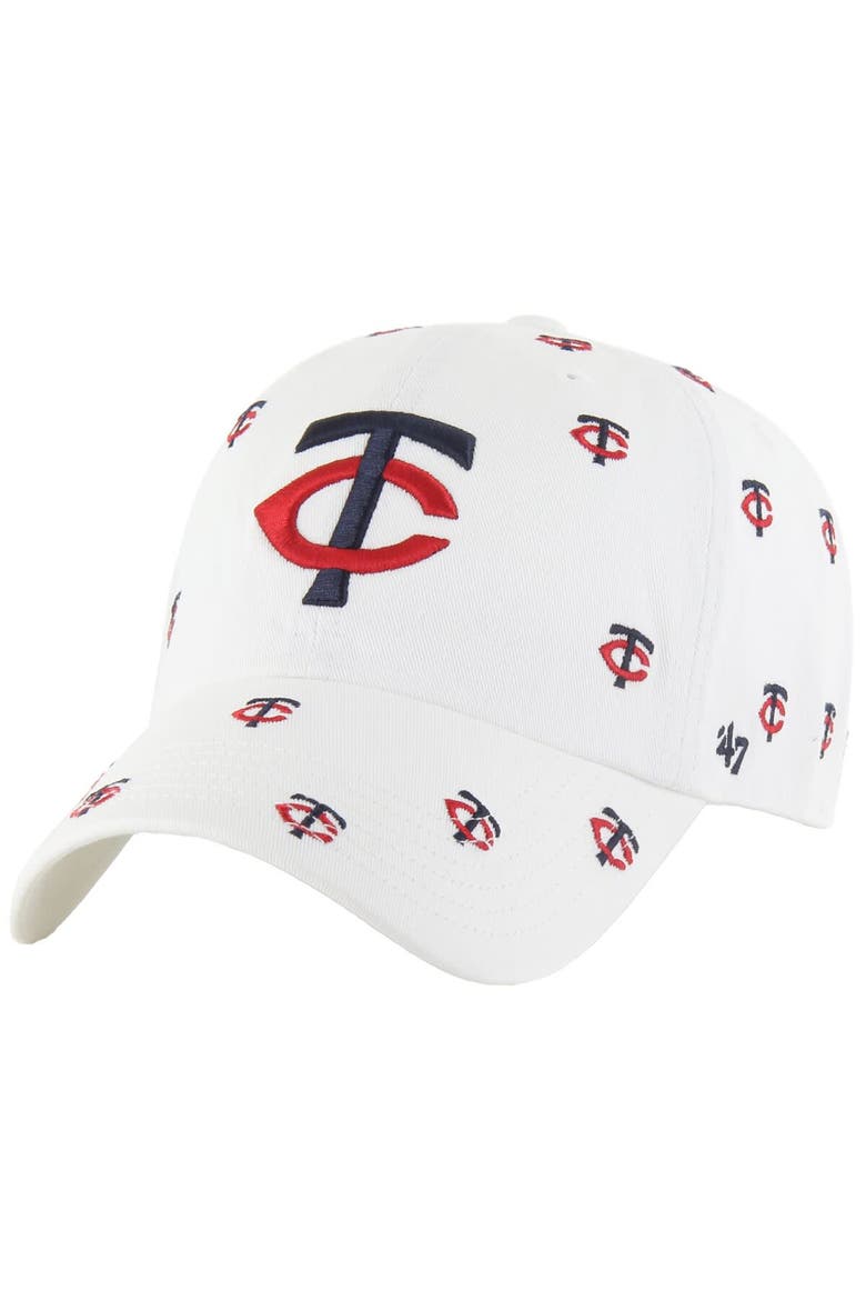 Women's '47 White Minnesota Twins Confetti Clean Up Adjustable Hat, Main, color, White