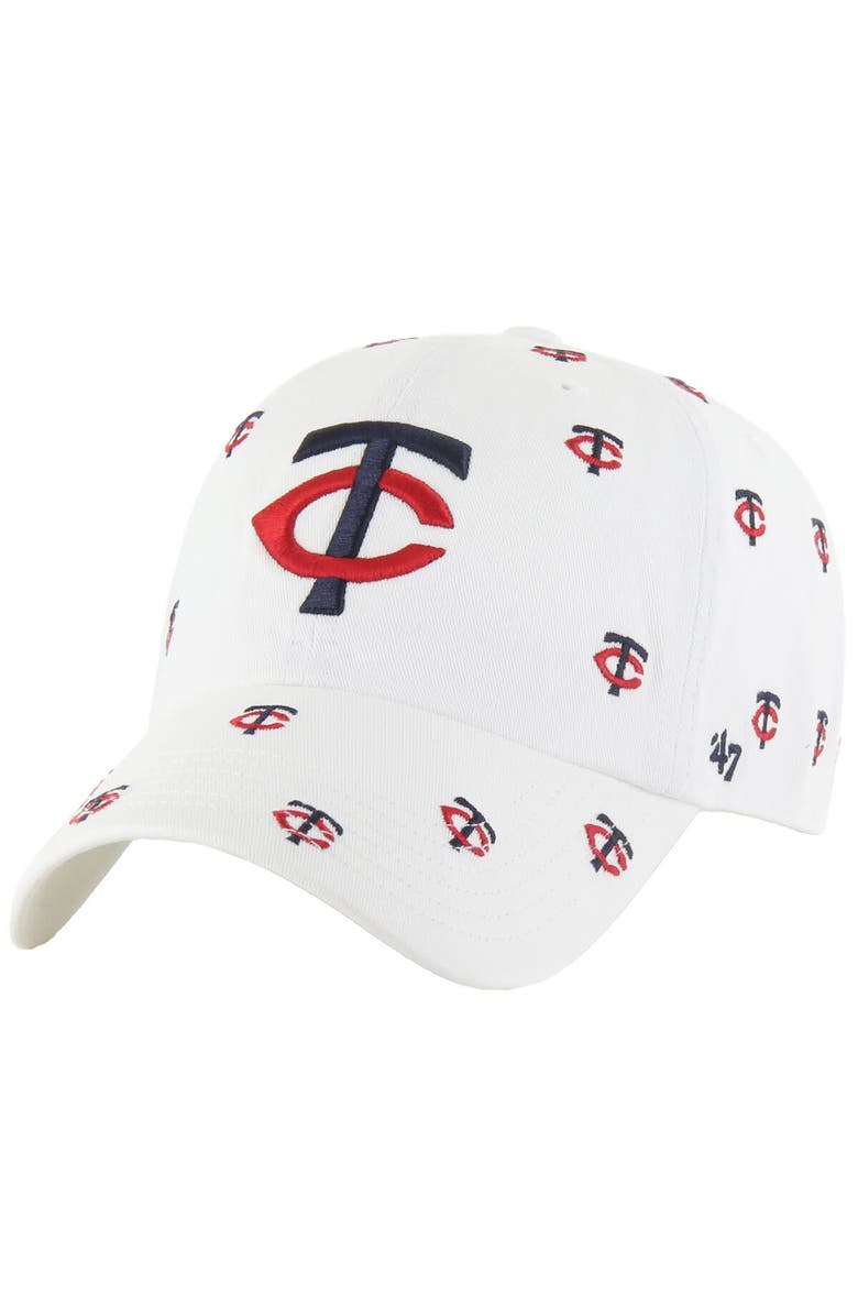 '47 Women's '47 White Minnesota Twins Confetti Clean Up Adjustable Hat, Main, color, White