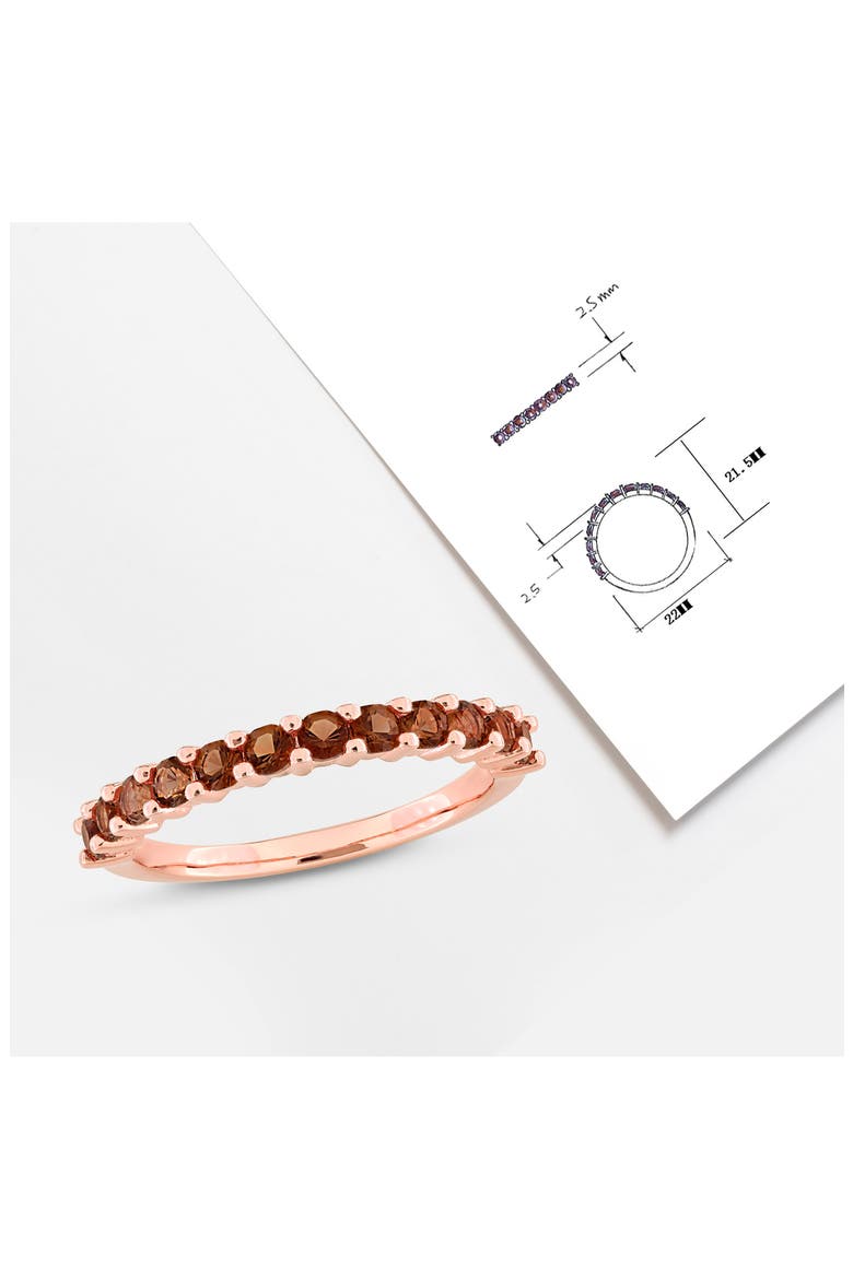 Smoky Quartz Anniversary Ring, Alternate, color, BROWN