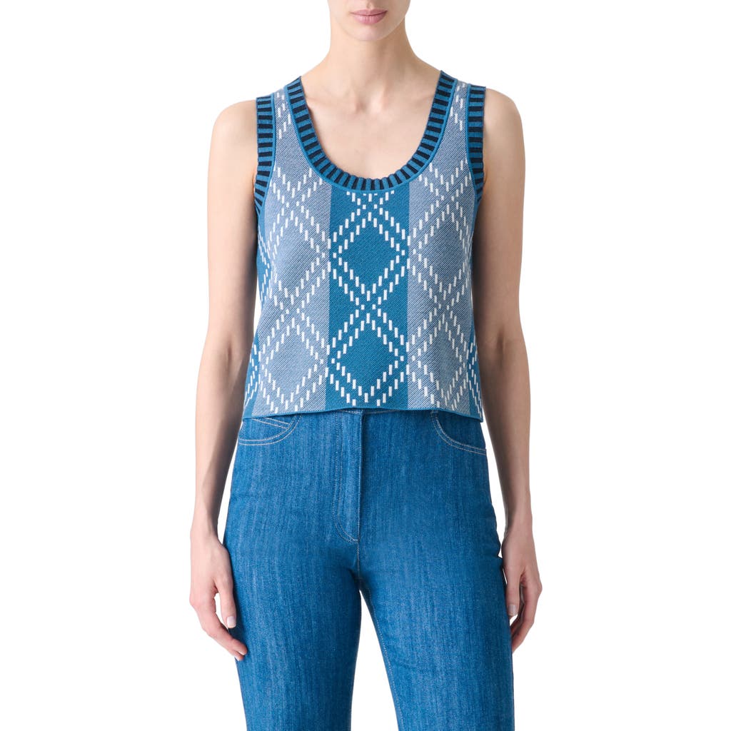 Akris Punto Diamond Jacquard Sweater Tank