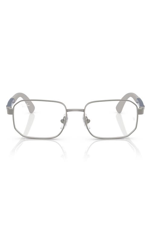 Shop Ray Ban Ray-ban Kids' 48mm Irregular Optical Glasses In Gunmetal