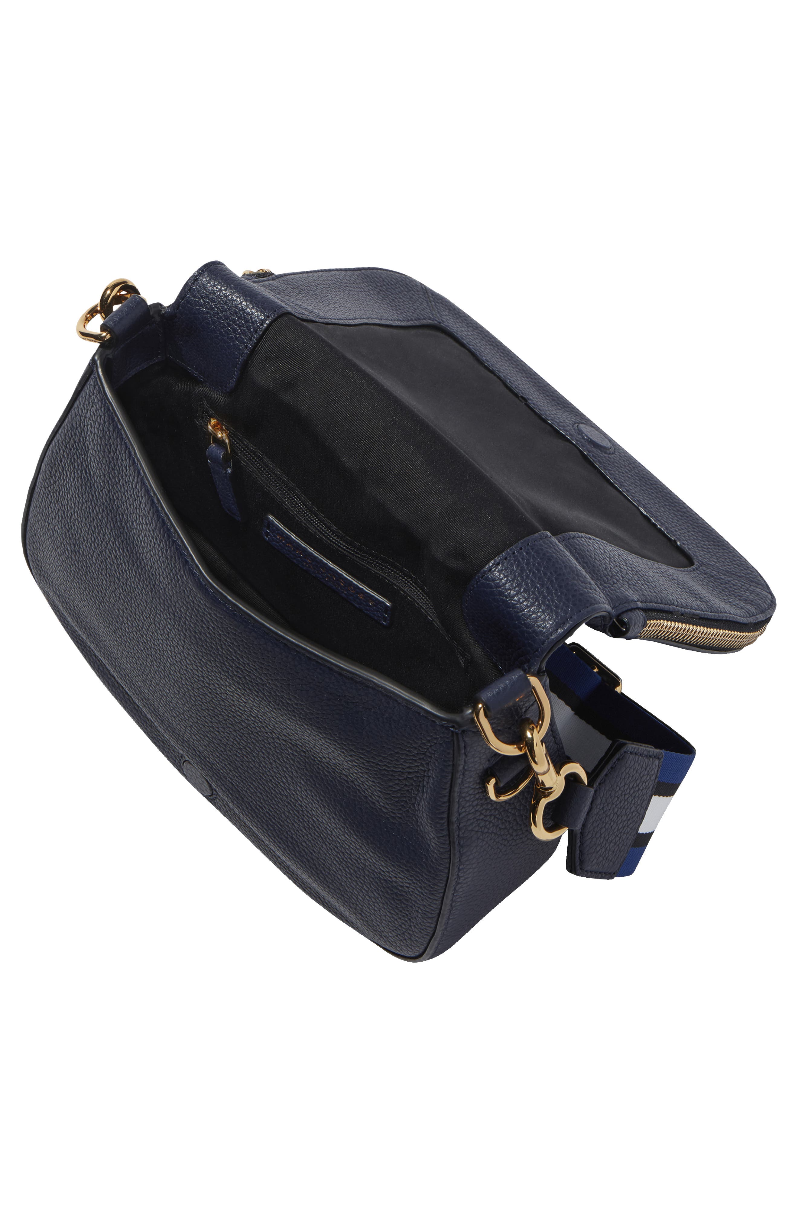 Gotham Nomad Leather Crossbody Bag, Alternate, color, NAVY