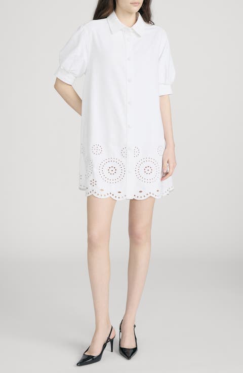 The Eyelet Play Shirtdress