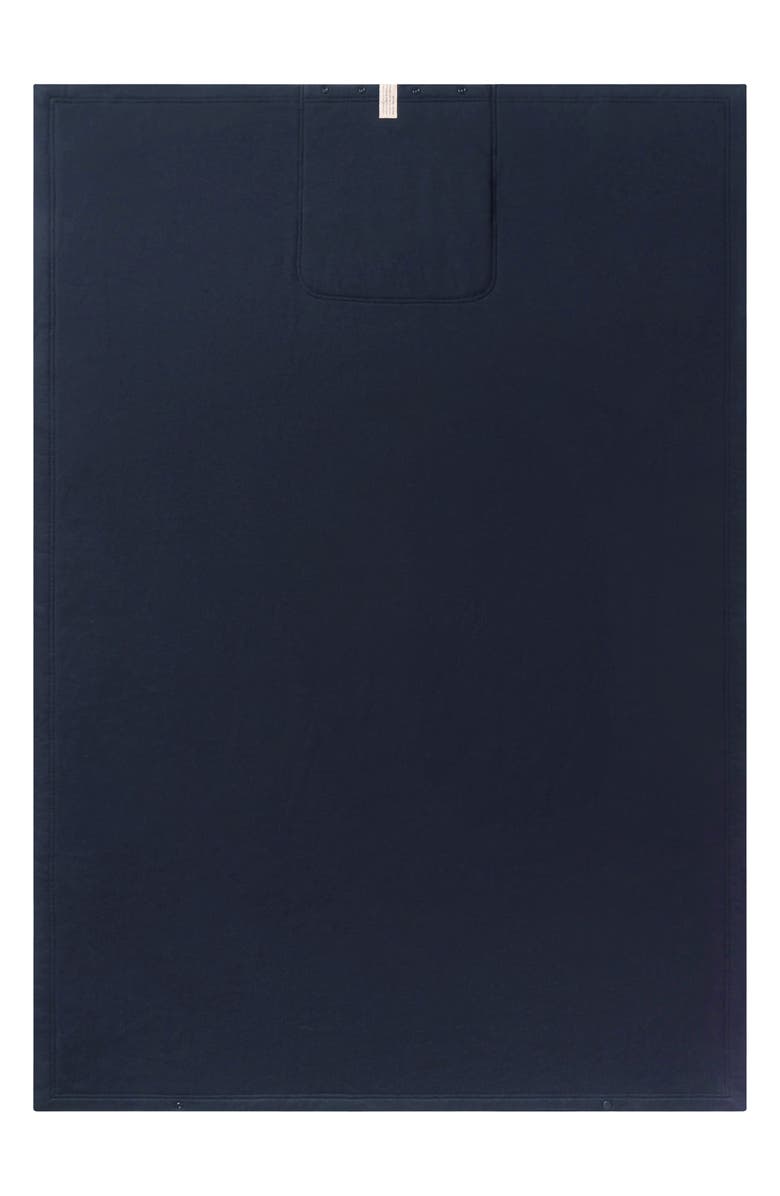 Lunya Silksweats Travel Blanket, Alternate, color, Deep Blue