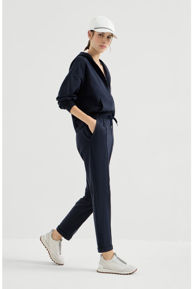 Track trousers with monili, Alternate, color, Blue