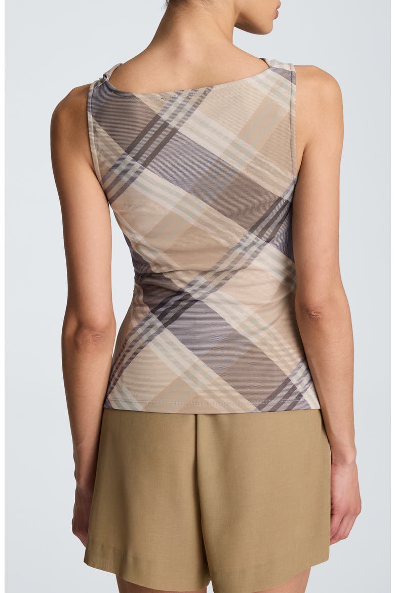 Asymmetrical Cowl Neck Top, Alternate, color, SAFARI TAN MULTI