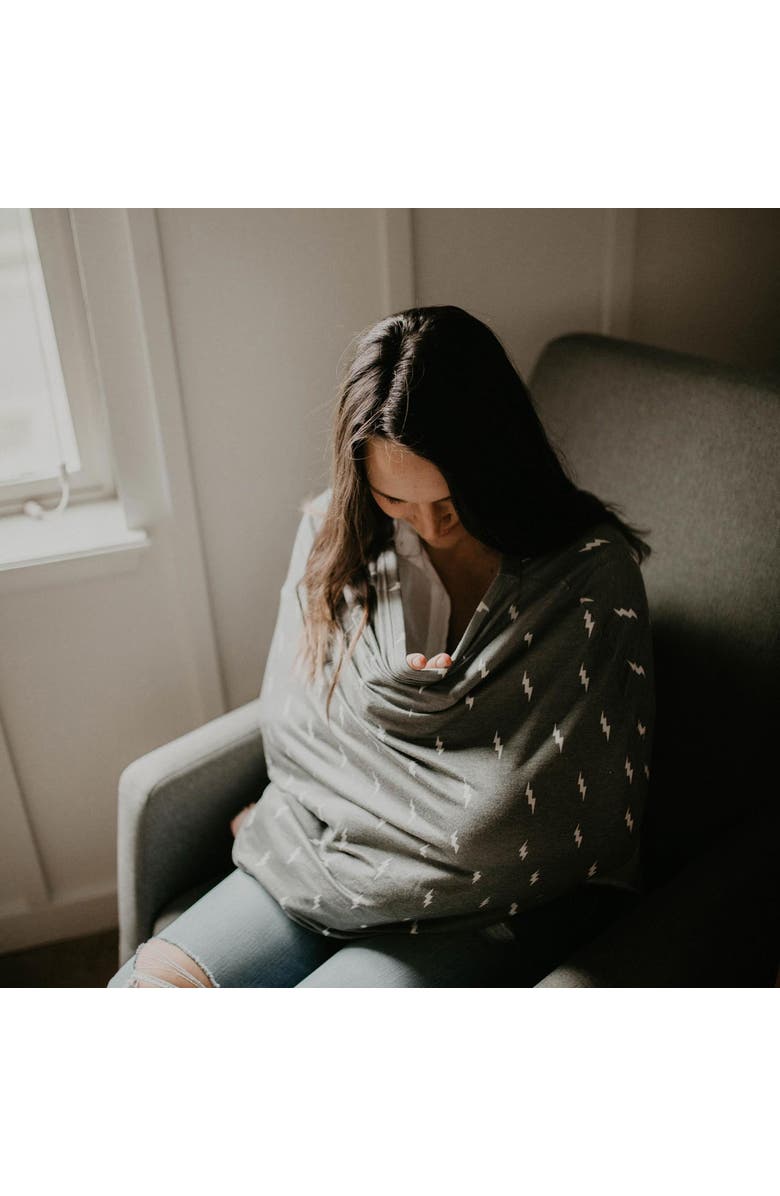 Parker Baby Co. Multi-Use Cover, Alternate, color, Gray/White Stripes