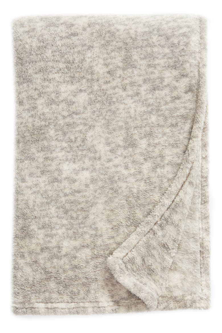 Heathered Throw Blanket, Main, color, GREY