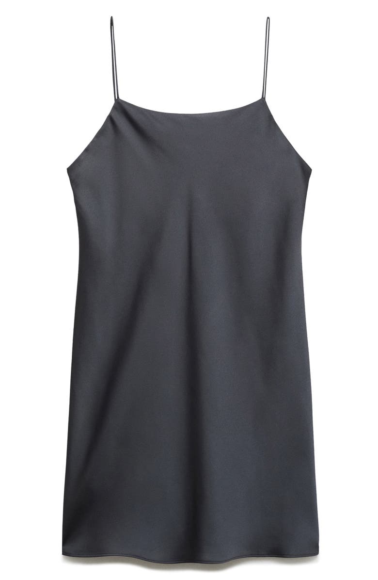 MANGO Satin Nightgown, Alternate, color, Dark Grey