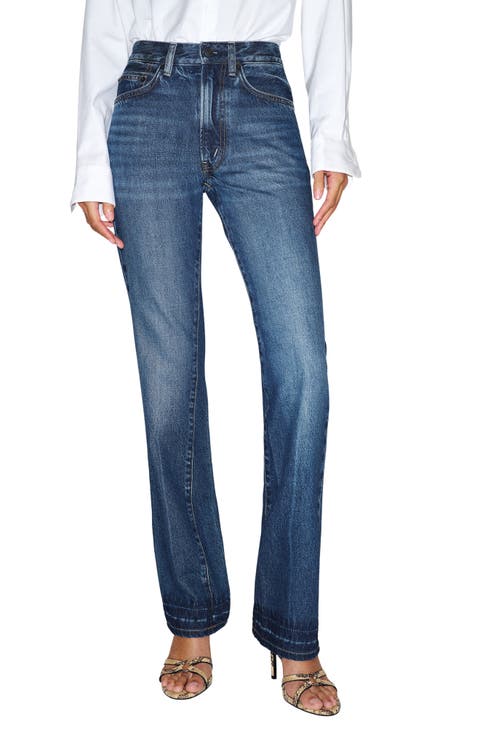Alexa Chung High Waist Straight Leg Jeans