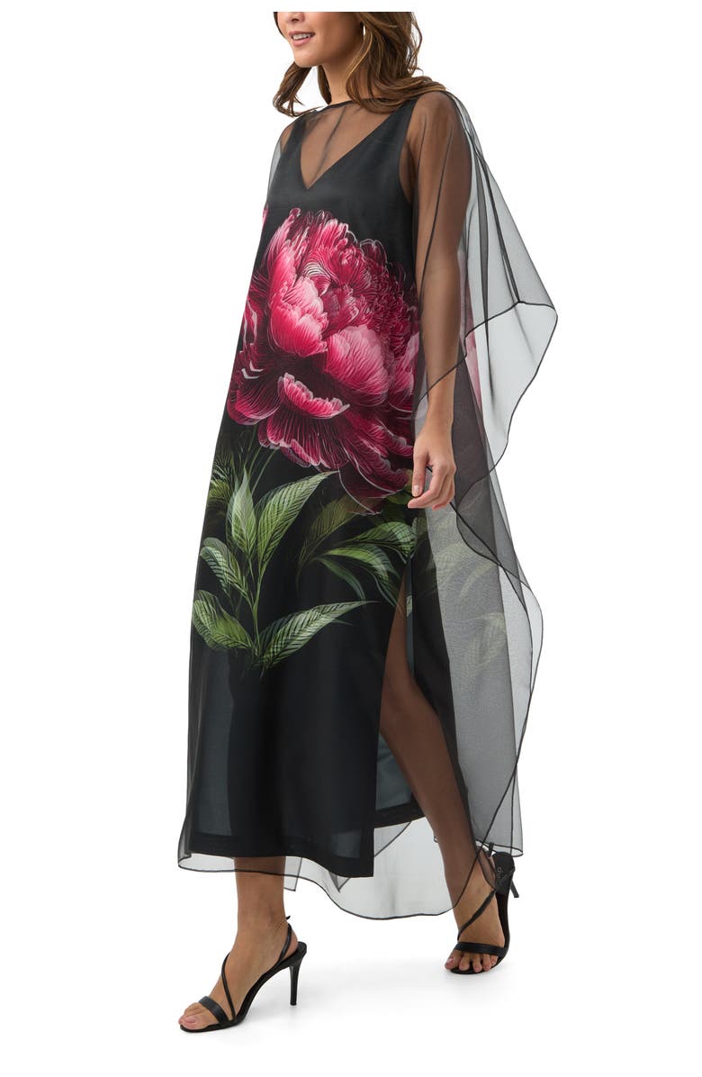 Trina Turk Salon 2 Printed Organza Overlay Dress, Alternate, color, Multi