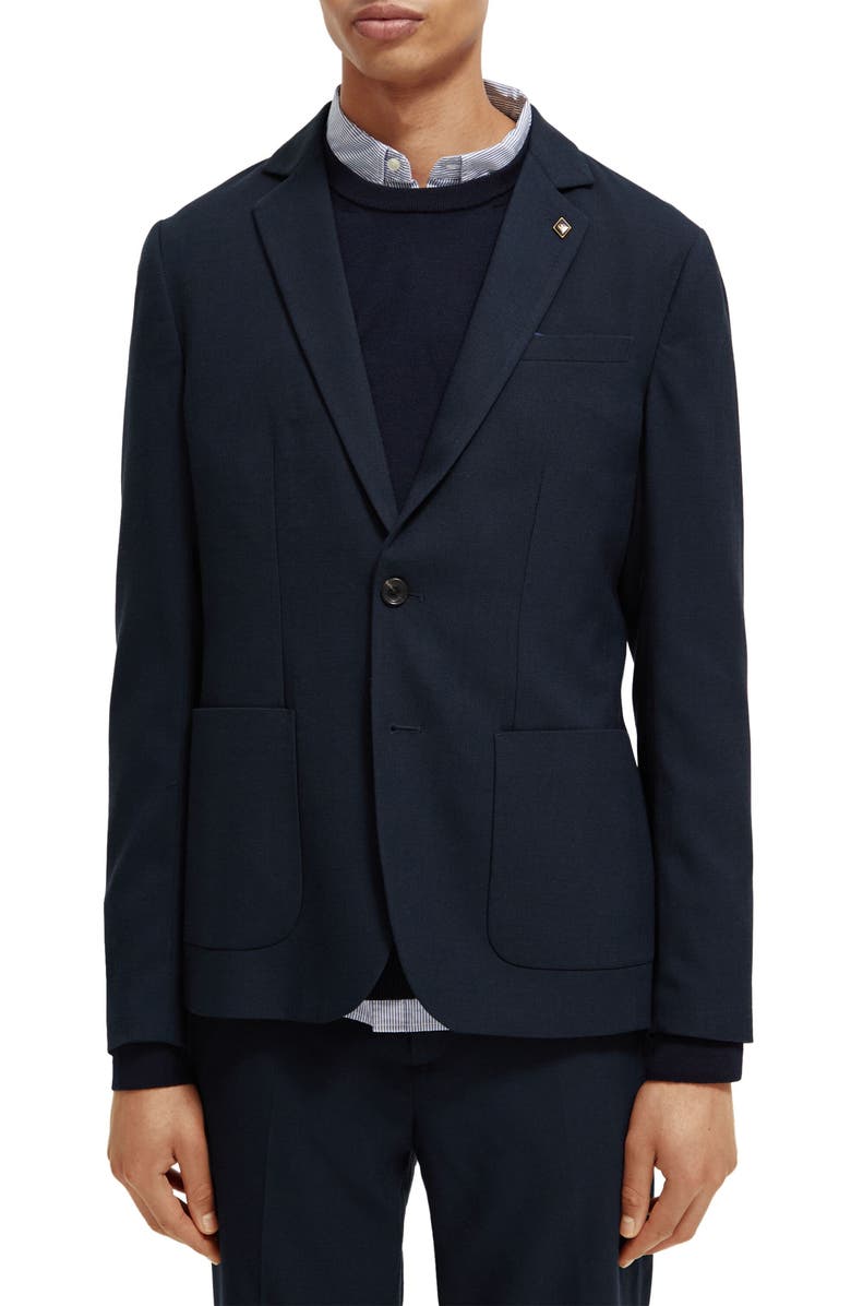 Scotch & Soda Unconstructed Stretch Blazer, Main, color,
