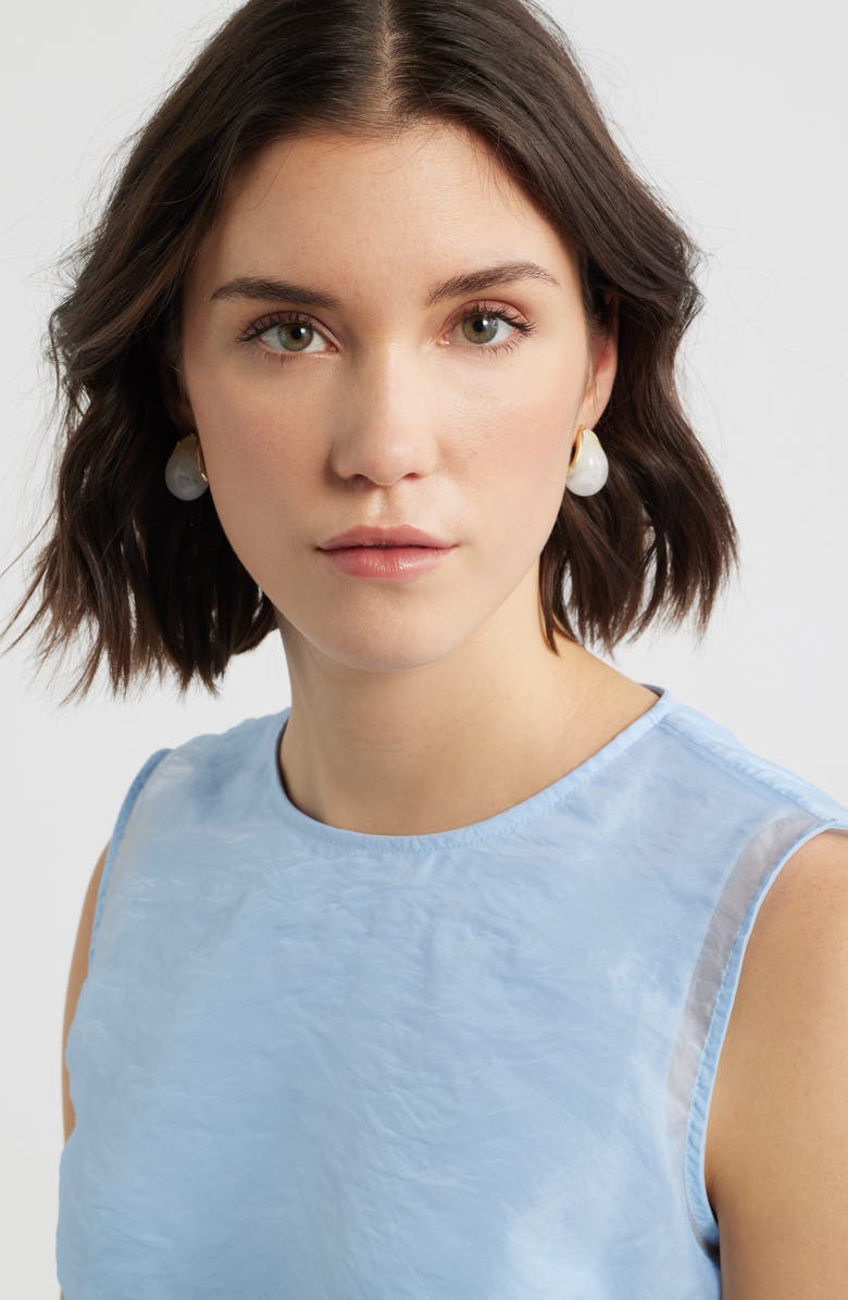 Nordstrom Resin Huggie Hoop Earrings, Alternate, color, White- Gold