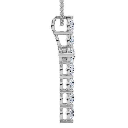Bliss Diamond 1.25ct Diamond Cross 14k Gold 18" Necklace 1" Tall Lab Grown In White Gold