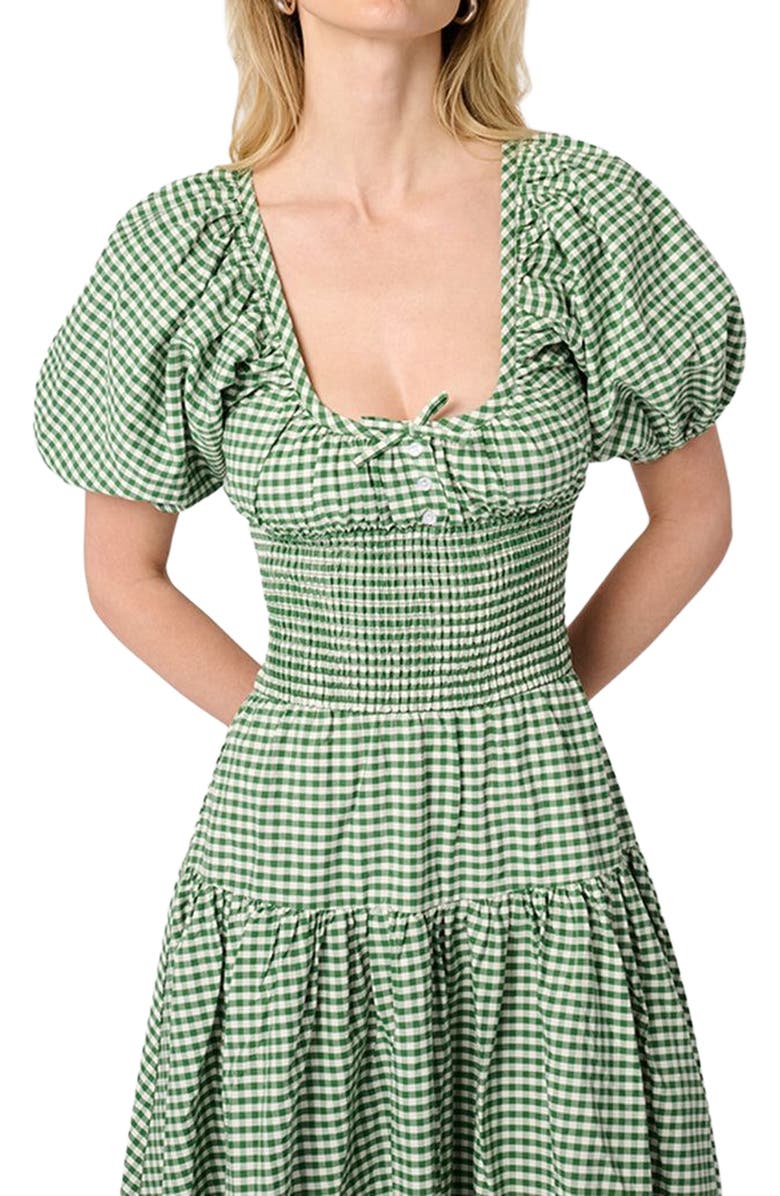 WeWoreWhat Smocked Waist Midi Dress, Alternate, color, 