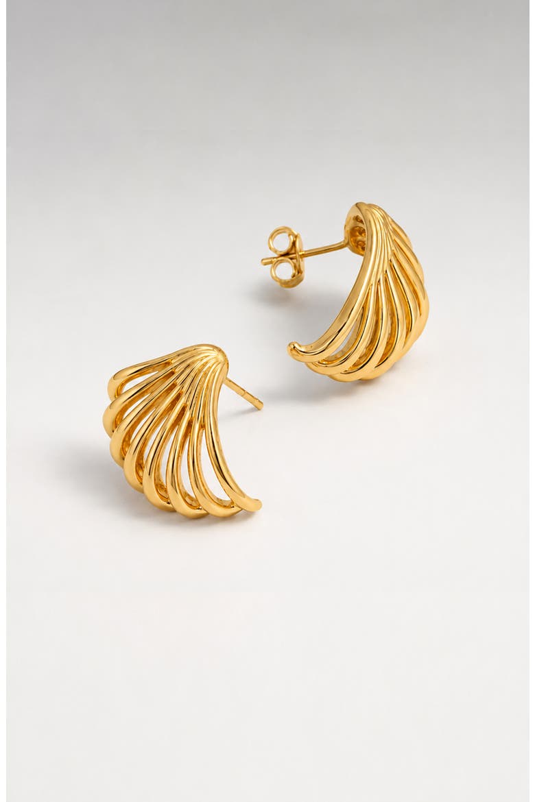 Maxi Claw Stud Earring In Gold, Alternate, color, Gold
