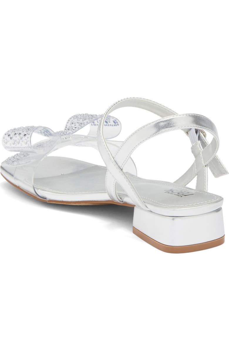 NORDSTROM RACK Kids' Samantha Clear Heel Sandal, Alternate, color, Silver Metallic
