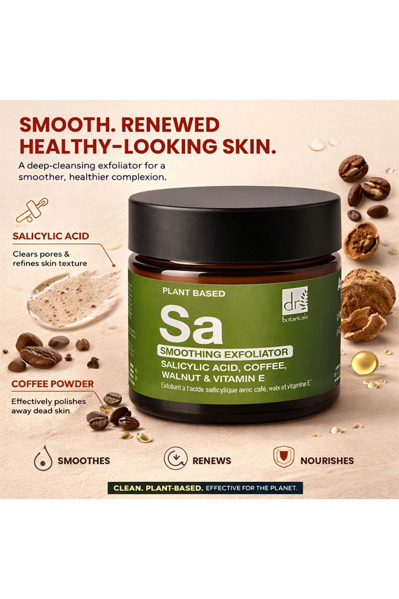 Anti-Ageing Salicylic Acid Exfoliator with Coffee, Walnut & Vitamin E, Alternate, color, None