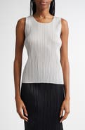 Pleats Please Issey Miyake Basics Pleated Sleeveless Top