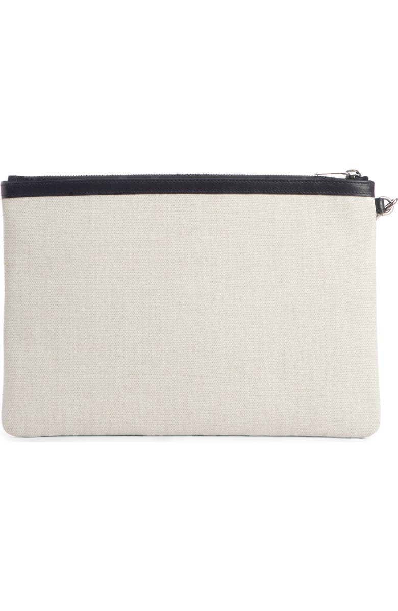 Saint Laurent Rive Gauche Canvas Pouch, Alternate, color,