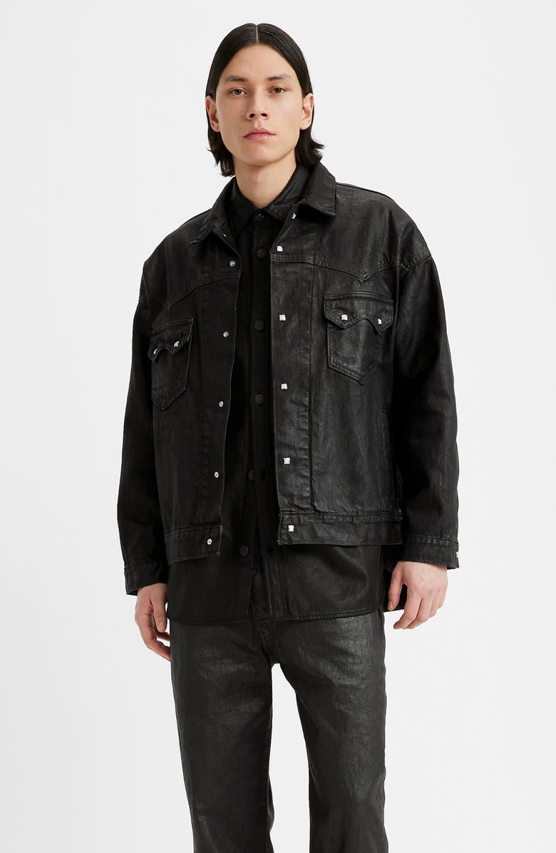 Levi's<sup>®</sup> Coated Denim Trucker Jacket, Alternate, color, 