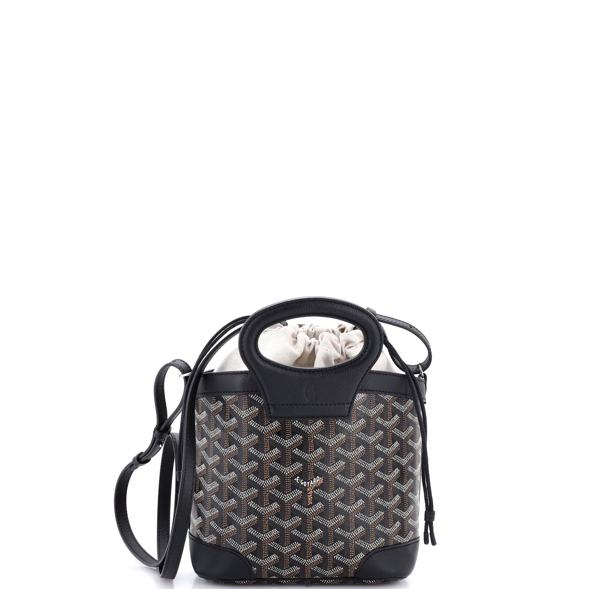 Pre-Owned Goyard Beluga Bag Coated Canvas Mini, Main, color, Black