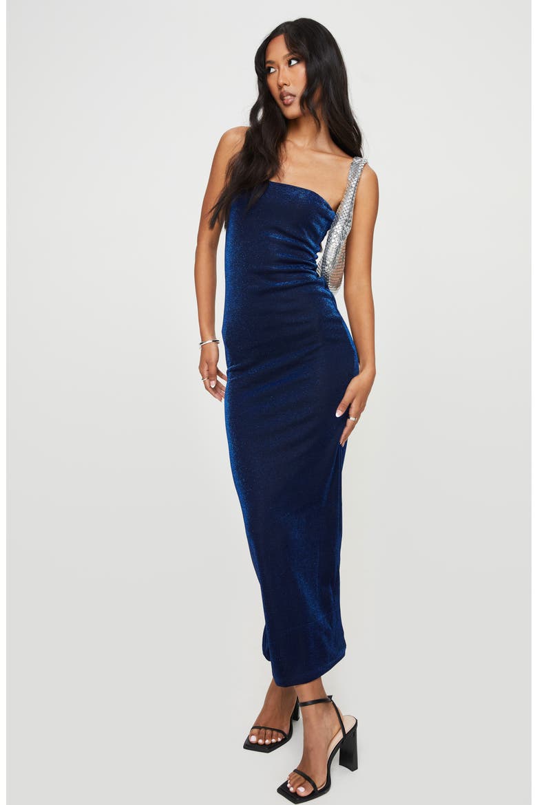 Samper Strapless Maxi Dress, Alternate, color, NAVY